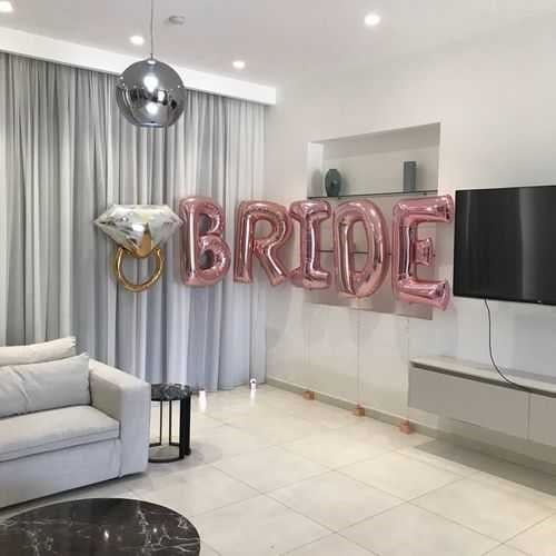 L Harf Folyo Balon Gold Rose 76 Cm