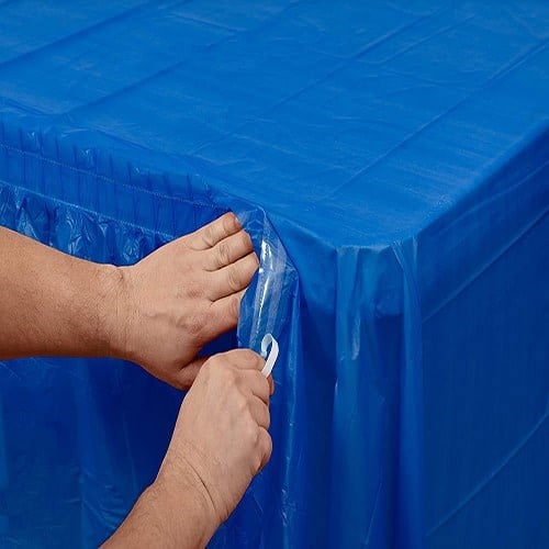 Lacivert Masa Eteği Plastik