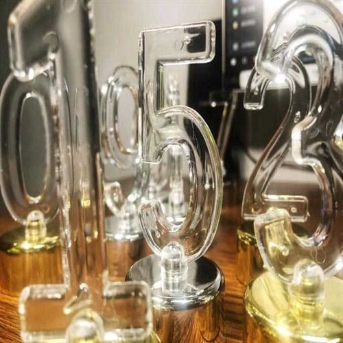 Led Işıklı 5 Rakam Mum Gold