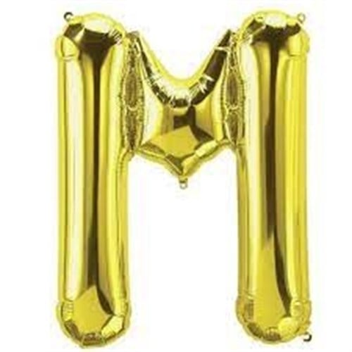 M Harf Folyo Balon Gold 100 cm