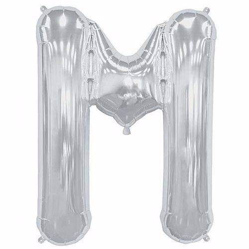 M Harf Folyo Balon Gümüş 100 cm