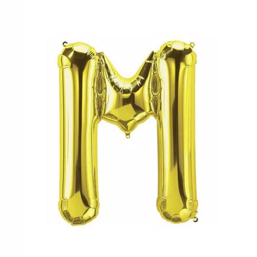 M Harf Folyo Gold Renk Balon Küçük 35 Cm