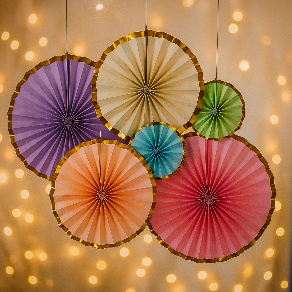 Yelpaze SüsleriMakaron Yelpaze Süs Seti 6 Adet