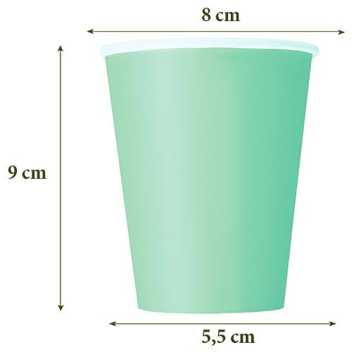 Makaron Yeşil Bardak 8 Adet