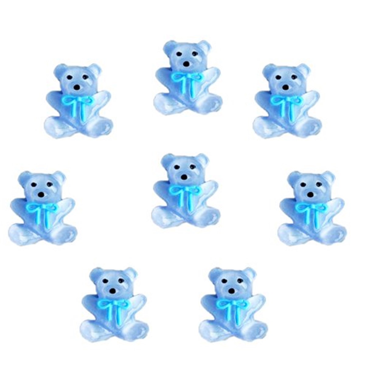 Mavi Ayıcık Masa Süsü 10 Adet