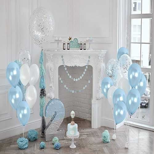 Mavi Balon Metalik 100 Adet