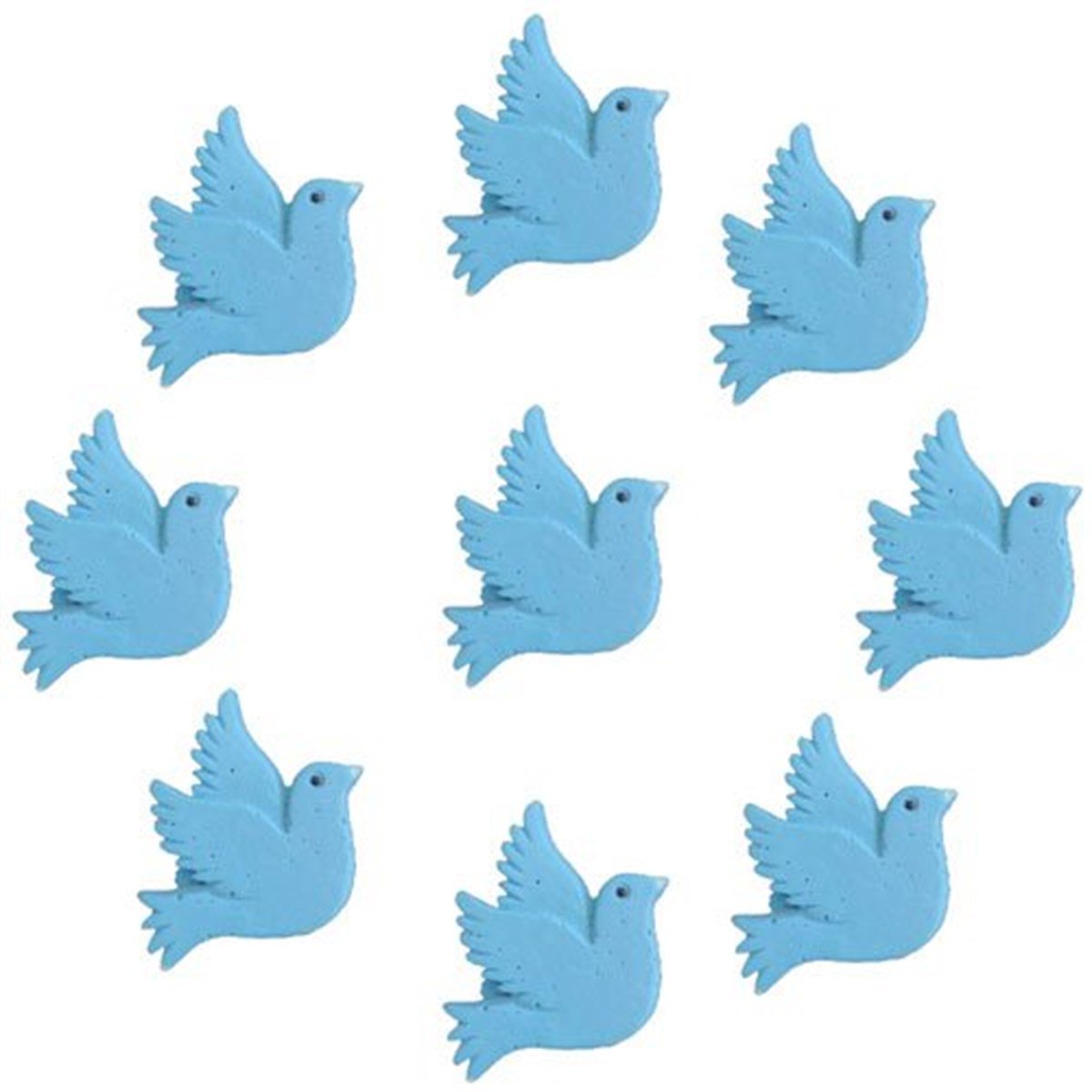 Mavi Güvercin Masa Süsü 10 Adet