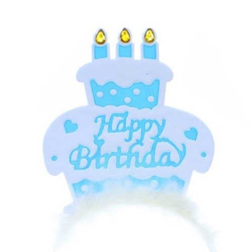 Mavi Happy Birthday Parti Tacı