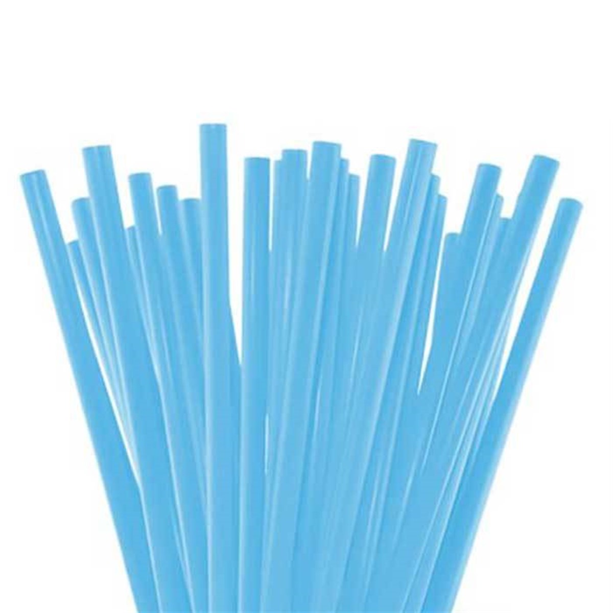 Mavi Kıvrık Pipet 24 Adet
