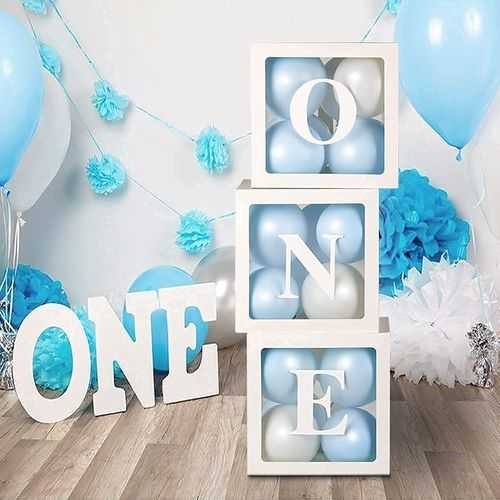 Mavi Makaron Şeffaf Kutu Harfler 1 Adet