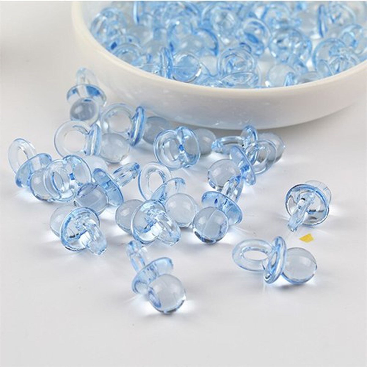 Mavi Mini Emzik Masa Süsü 10 Adet