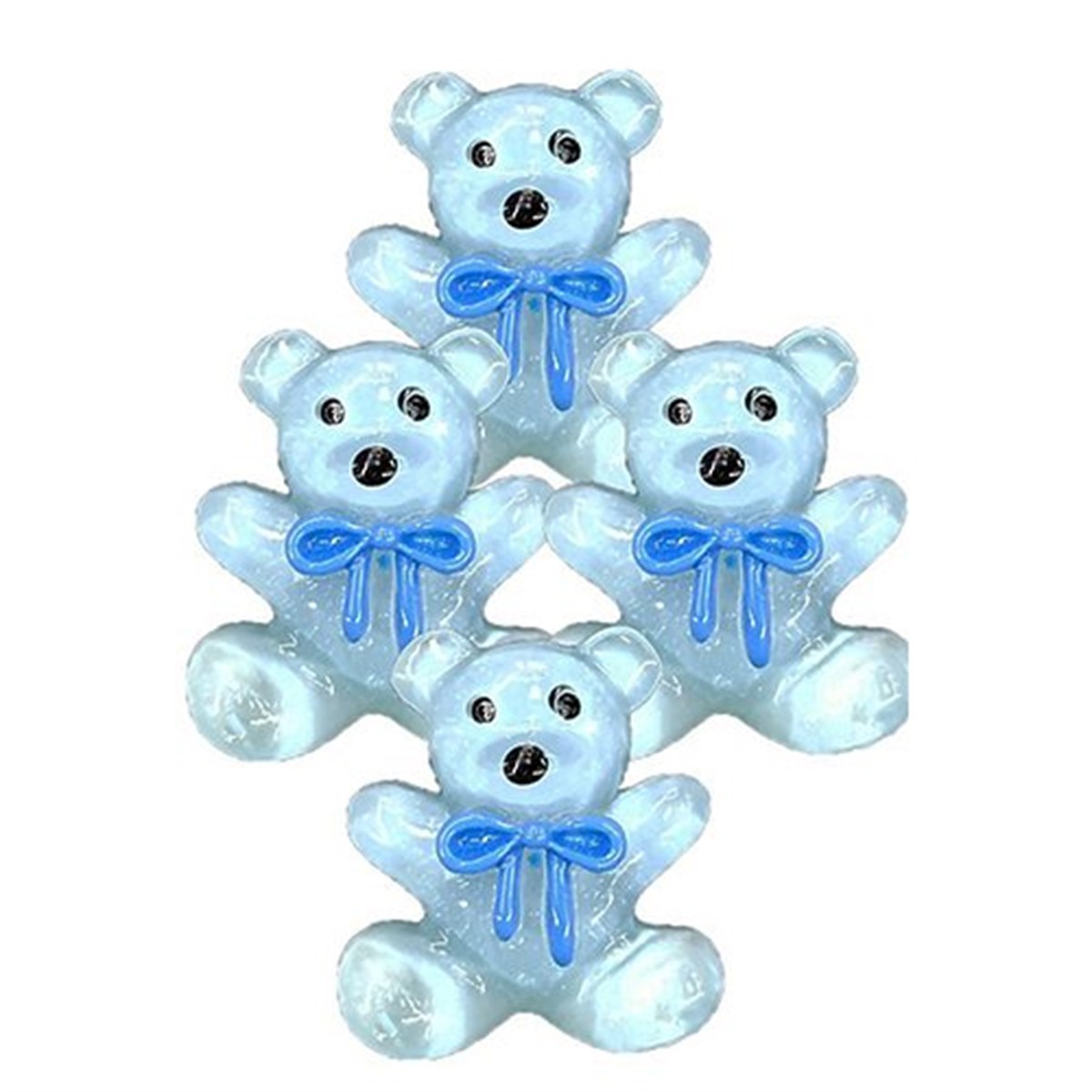 Mavi Plastik Ayıcık  24 Adet