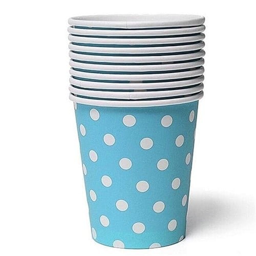 Mavi Puantiyeli Bardak 8 Adet