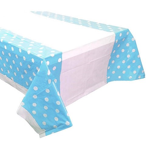 Mavi Puanlı Masa Örtüsü 120 x 180 cm