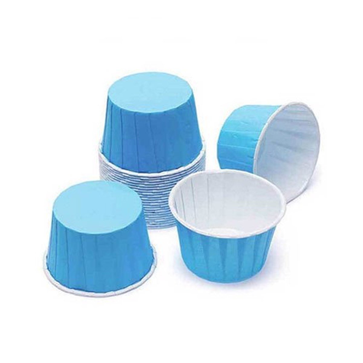 Mavi Renk Kap Kek Muffin Kabı 50 Adet Orta Boy