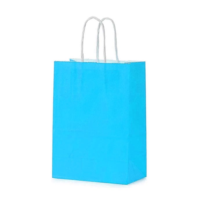 Mavi Renkli Kraft Çanta 25 x 31 Cm 25 Adet