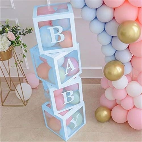 Mavi Şeffaf Kutu Harfler 1 Adet