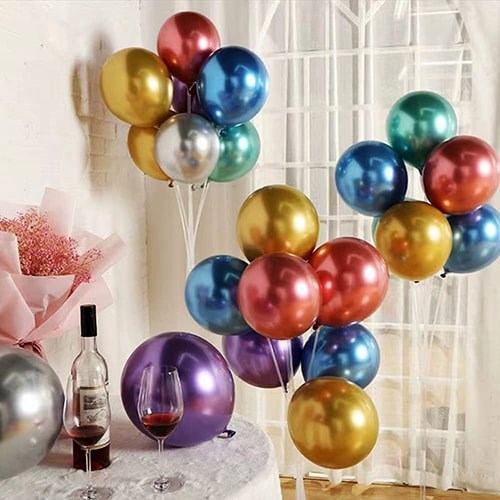 Metalik Mavi Ayaklı Balon Standı