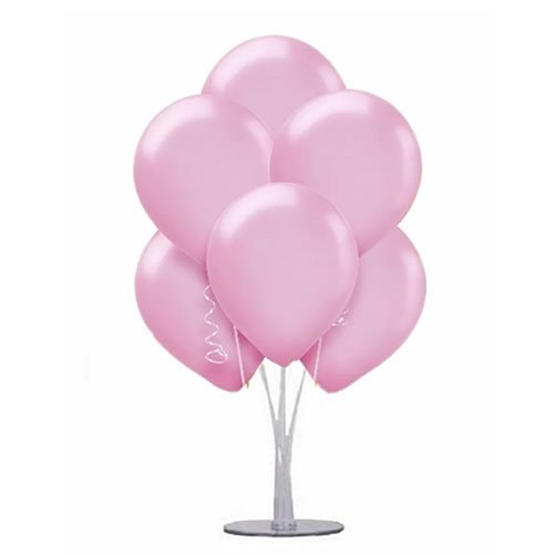 Metalik Pembe Ayaklı Balon Standı