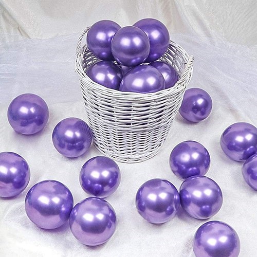 Minik Krom Balon Mor 20 Adet
