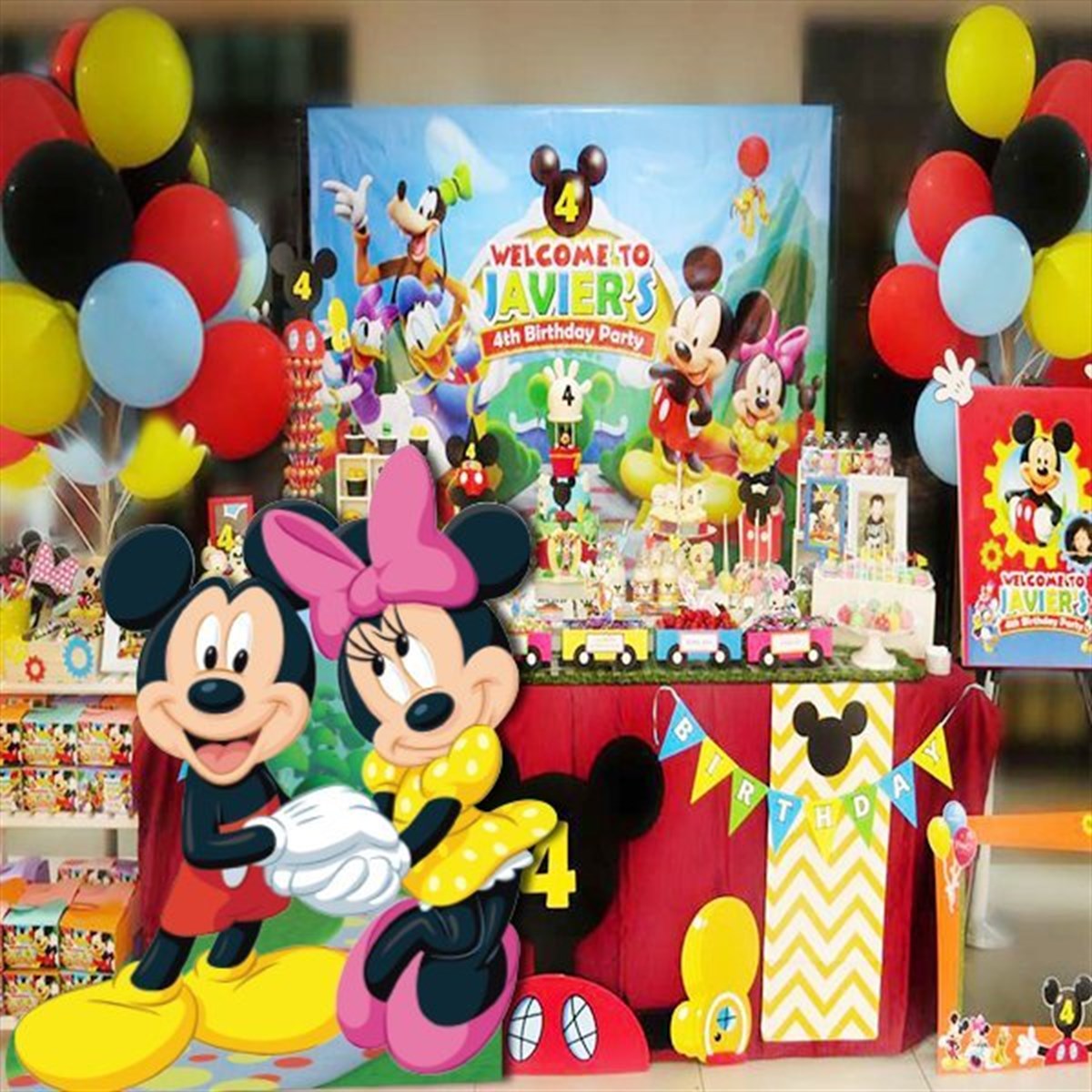 Minnie Mickey Mouse Ayaklı Pano 51 x 95 Cm