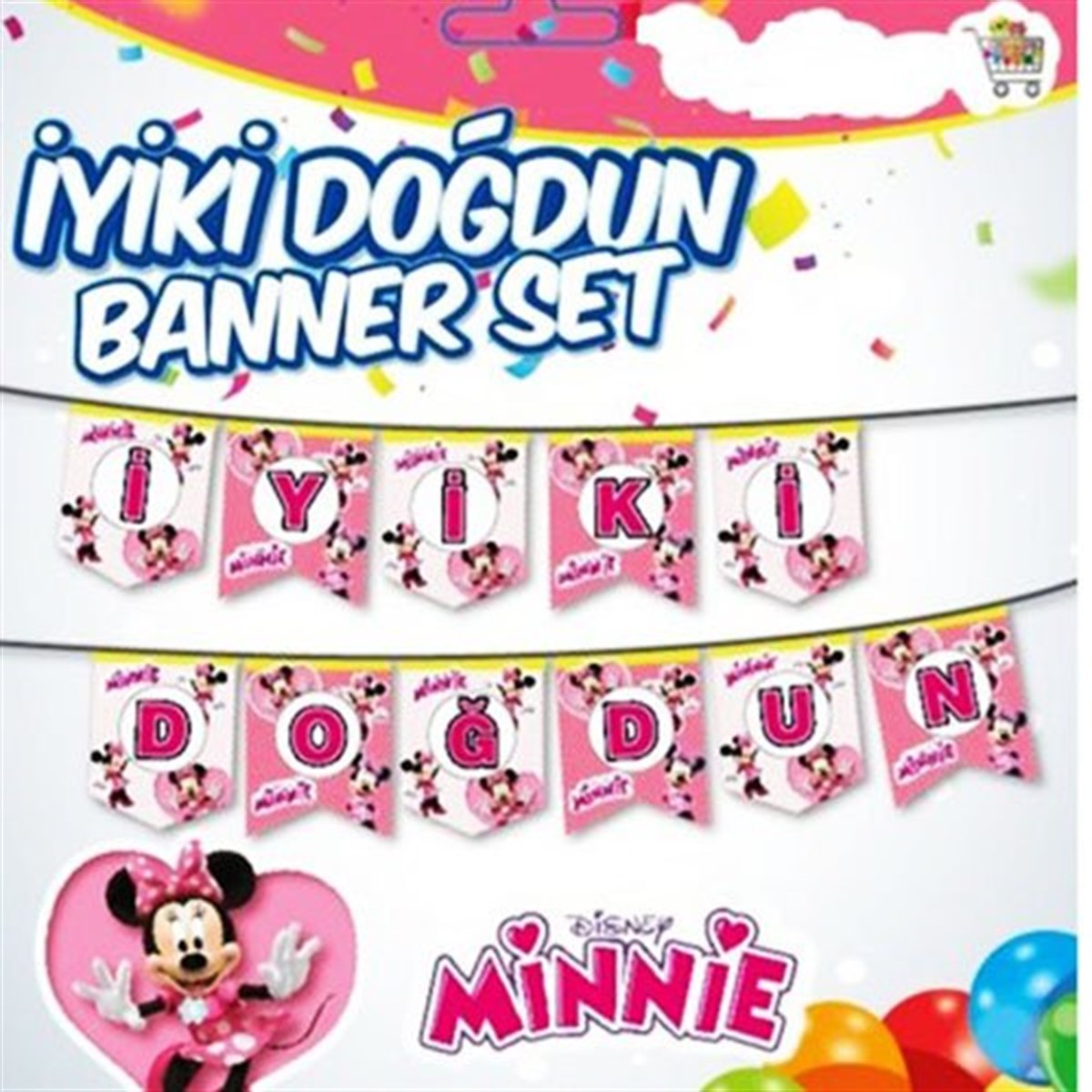 Minnie Mouse İyi ki Doğdun Yazsı Banner