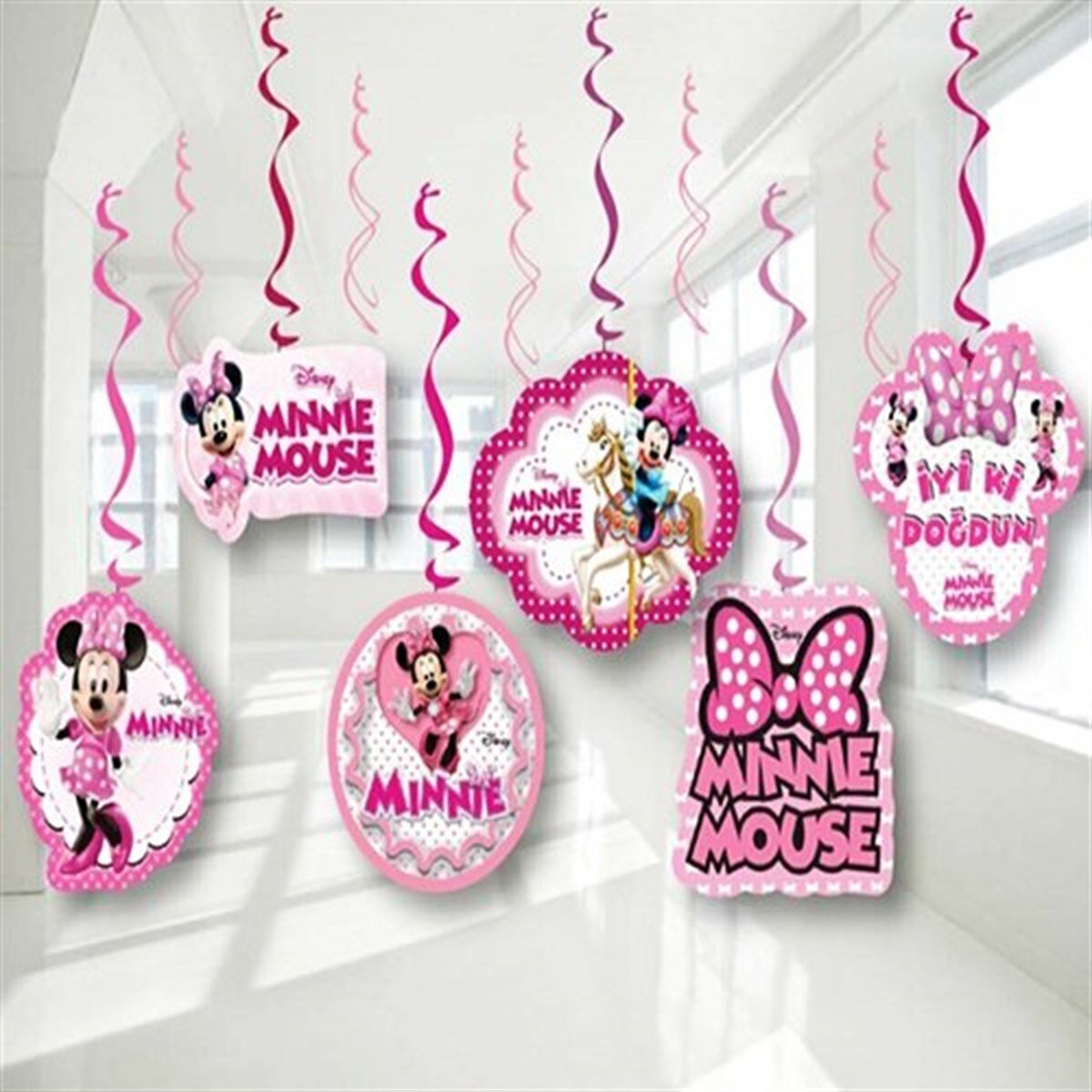 Minnie Mouse Sarkıt Asma Süs 6 Adet
