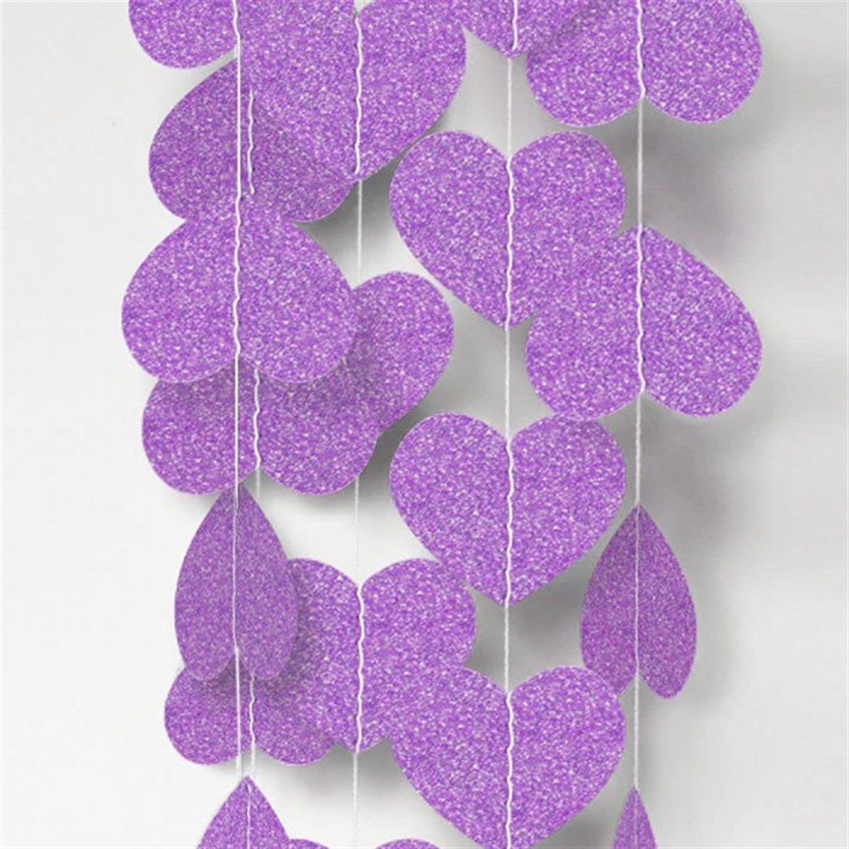 Mor Simli Eva Kalp Sakıt Süs 16 Adet