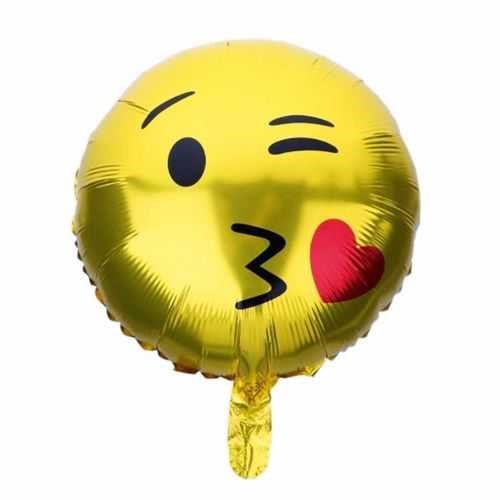 Öpücük Atan Emoji  Folyo Balon