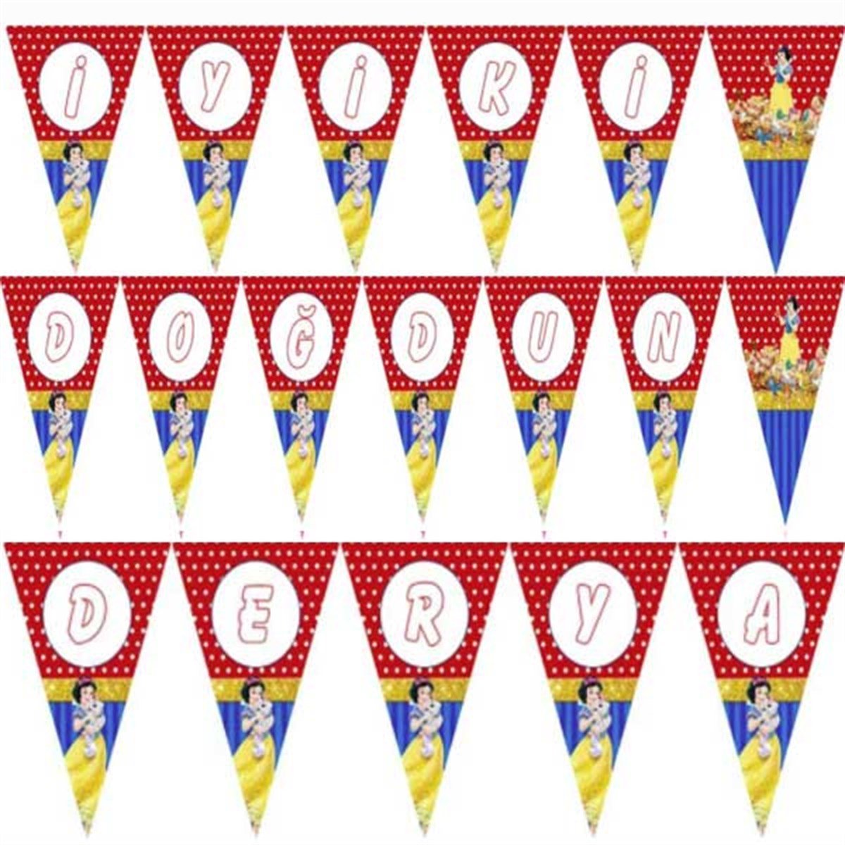 Pamuk Prenses Kişiye Özel Bayrak