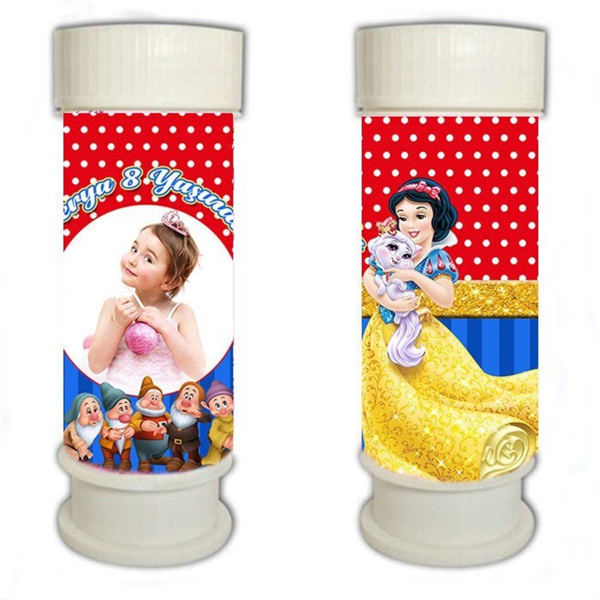 Pamuk Prenses Kişiye Özel Köpük Baloncuk 8 Adet