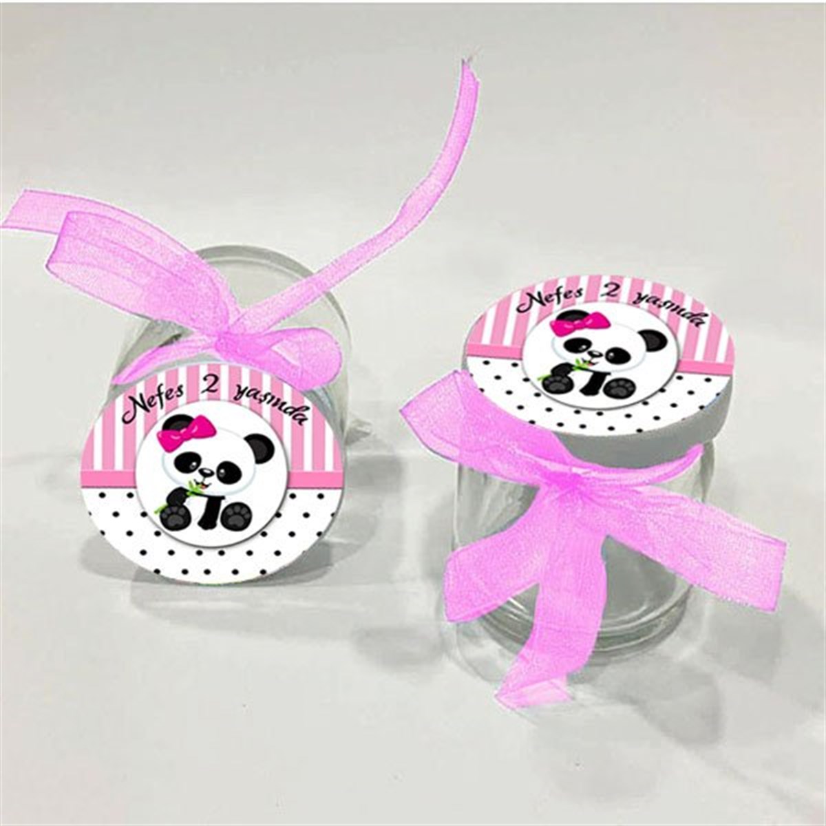 Panda Kişiye Özel Kavanoz 10 Adet