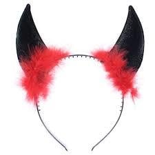 Şapka Taç MaskeParlak Boynuzlu Şeytan Tacı