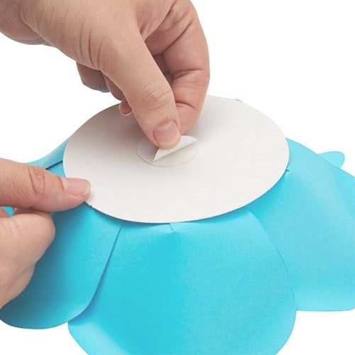 Parti Dekor Süs Mavi Kağıt Çiçek 20 Cm