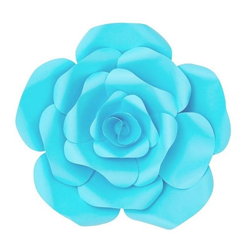 Parti Dekor Süs Mavi Kağıt Çiçek 20 Cm