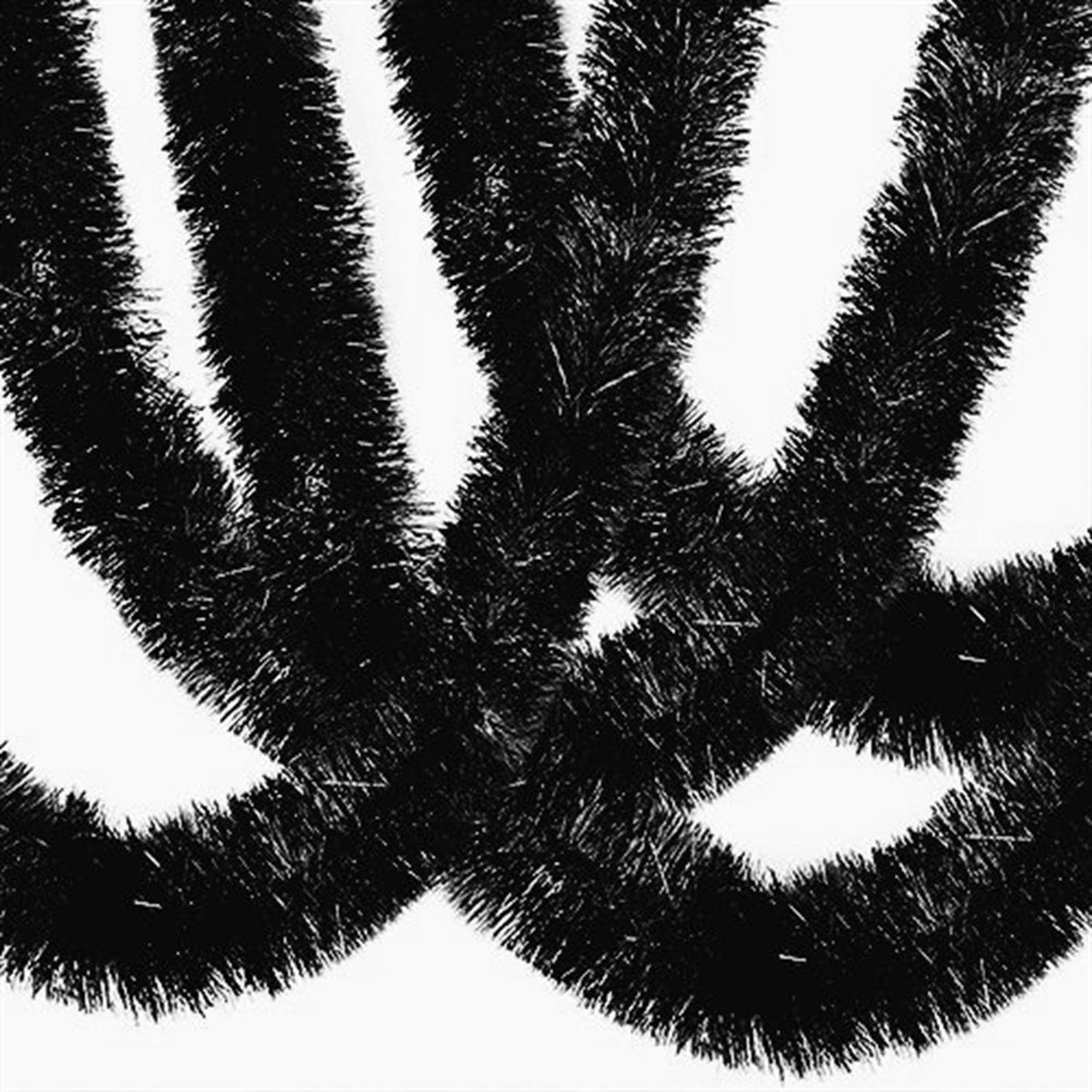 Parti Simi Siyah Renk Fırfır Süs 2 Metre