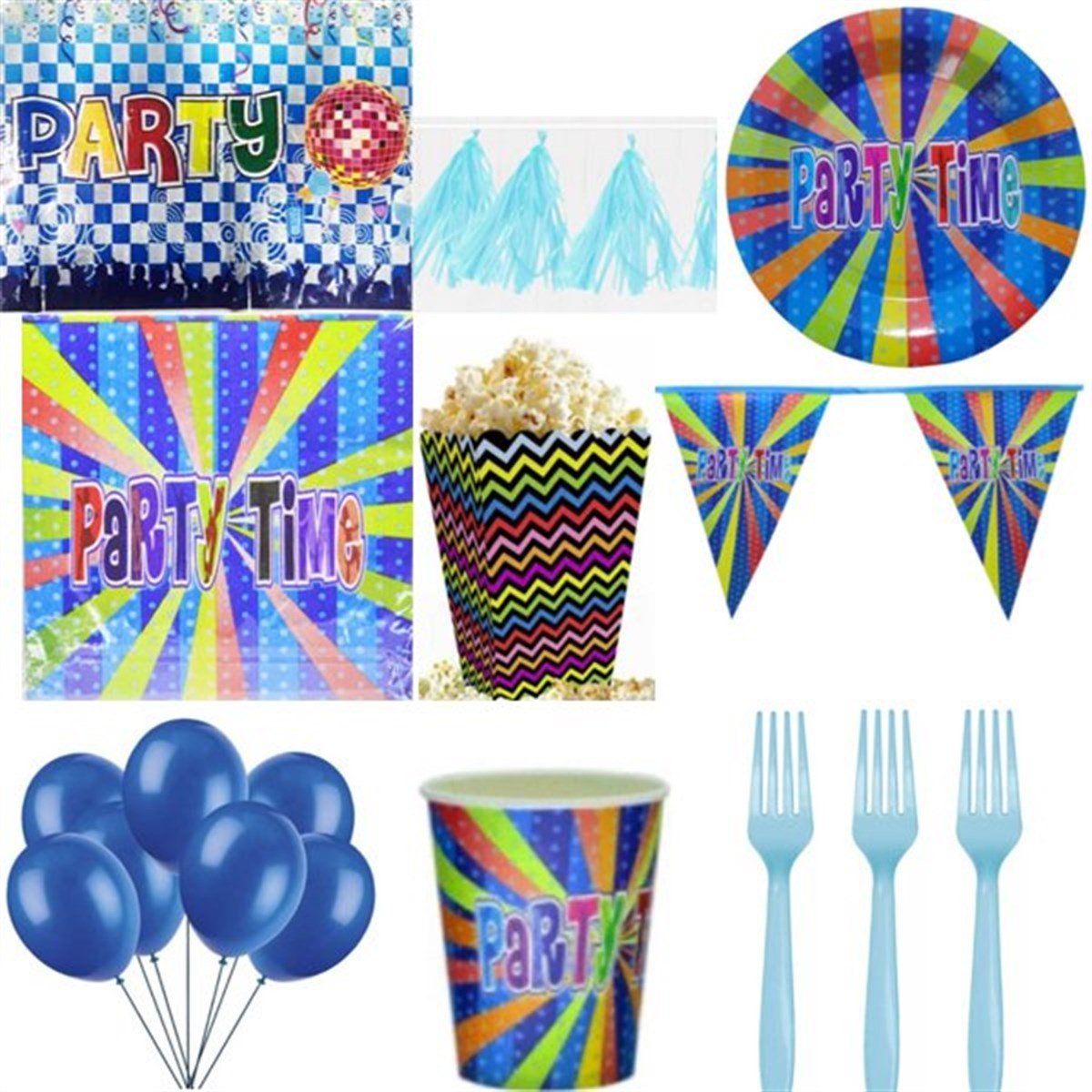 Party Time Mavi 16 Kişilik Parti Seti