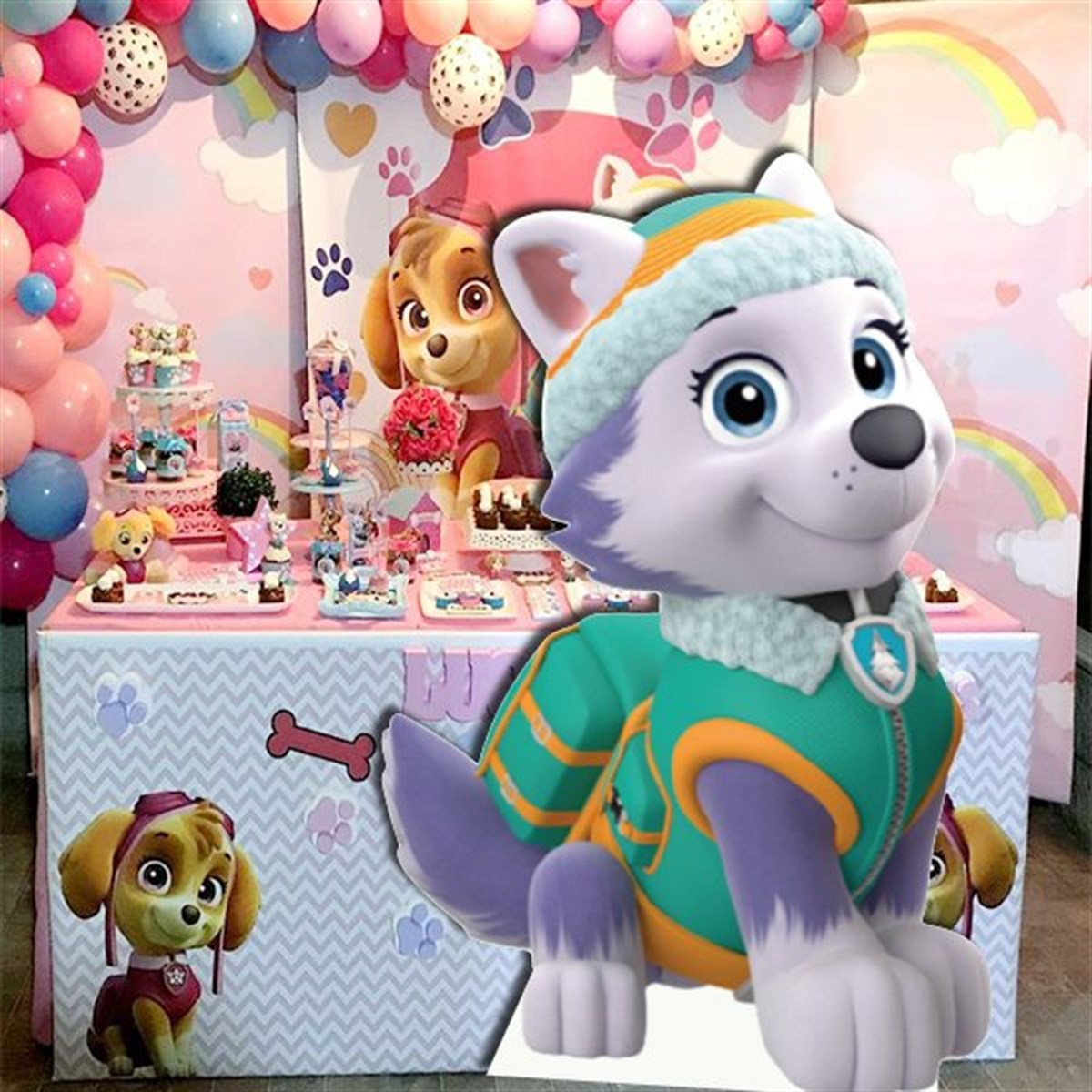 Paw Patrol Everest Ayaklı Pano 63 x 95 Cm