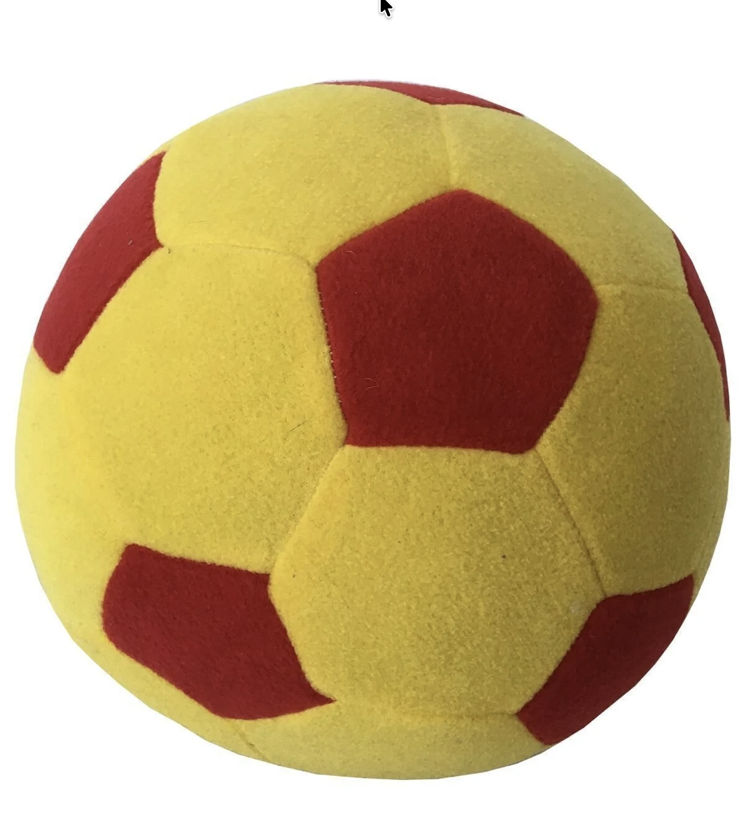 HediyeliklerPeluş Sarı Kırmızı Beyaz Futbol Topu
