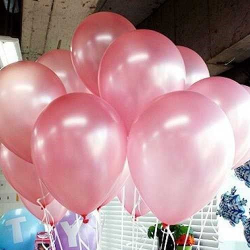 Pembe Balon Metalik 100 Adet