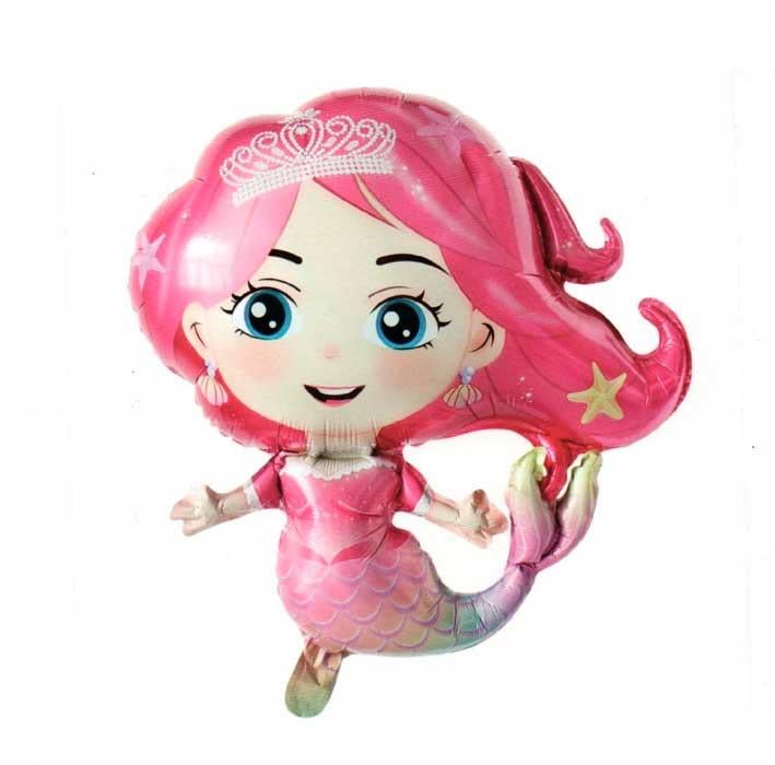 Kız Bebek PartisiPembe Deniz Kızı Folyo Balon