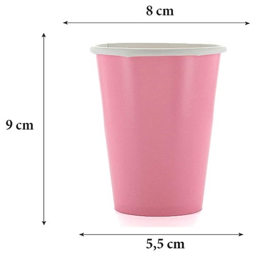 Pembe Karton Bardak Ölçüleri