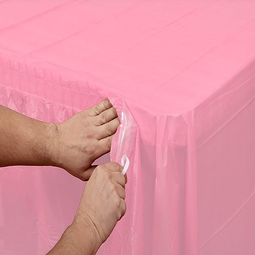 Pembe Masa Eteği Plastik 