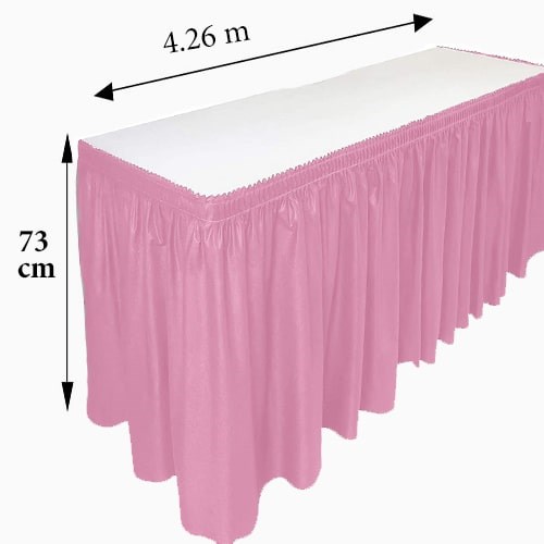 Pembe Masa Eteği Plastik 