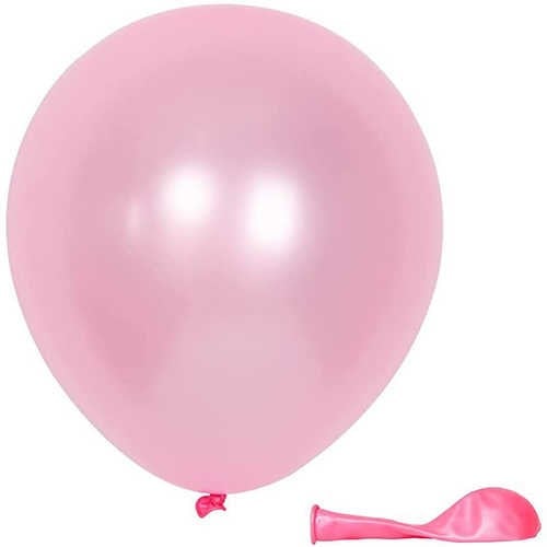 Pembe Metalik Balon 20 Adet