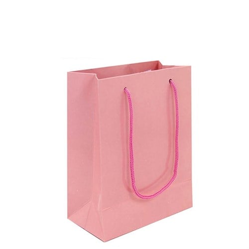 Pembe Renk Karton Çanta 25 Adet 11 x 16 Cm