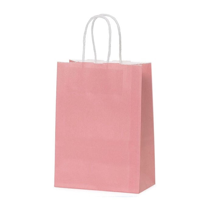 Pembe Renkli Kraft Çanta 25 x 31 Cm 25 Adet