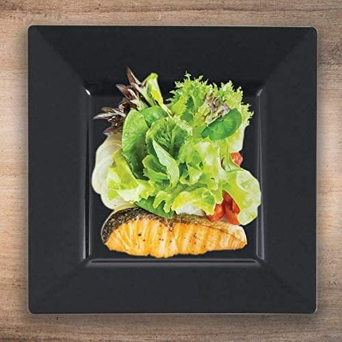 Siyah Kare Tabak 10 Adet