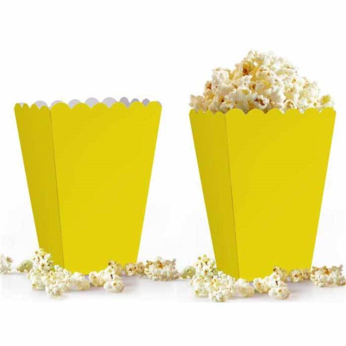 Popcorn Mısır Kutusu Sarı Renk 8 Adet