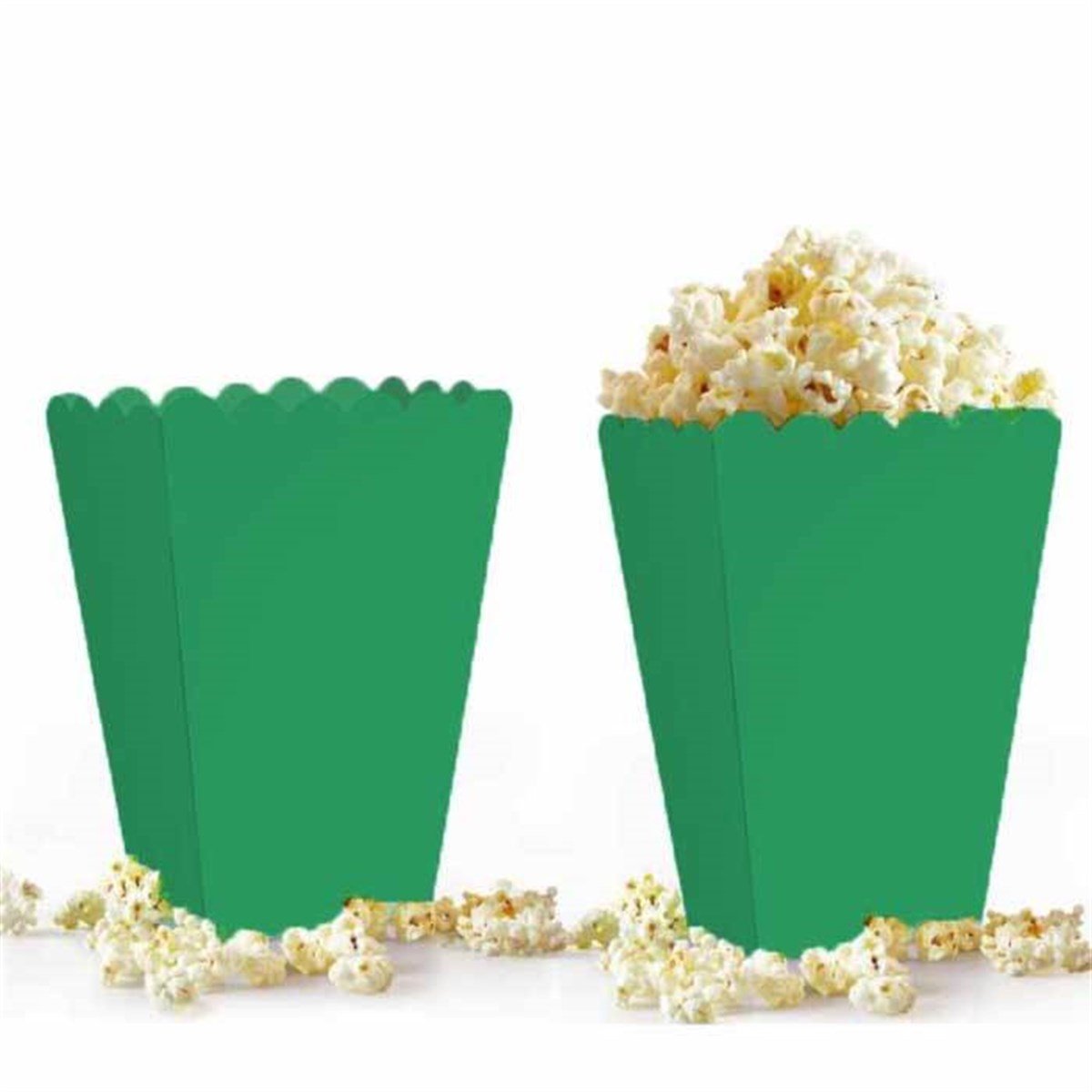 Popcorn Mısır Kutusu Yeşil Renk 8 Adet